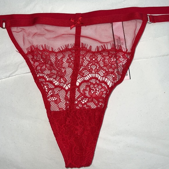 (L) Victoria's Secret Mesh & Lace VString (THONG) Panty - Picture 6 of 11